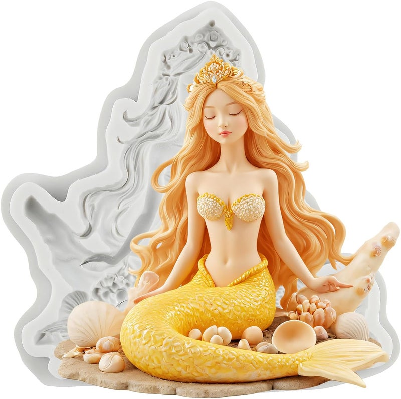 TAOXIBEI Mermaid Polymer Clay Molds for Polymer Clay Making Crafting - Image 1